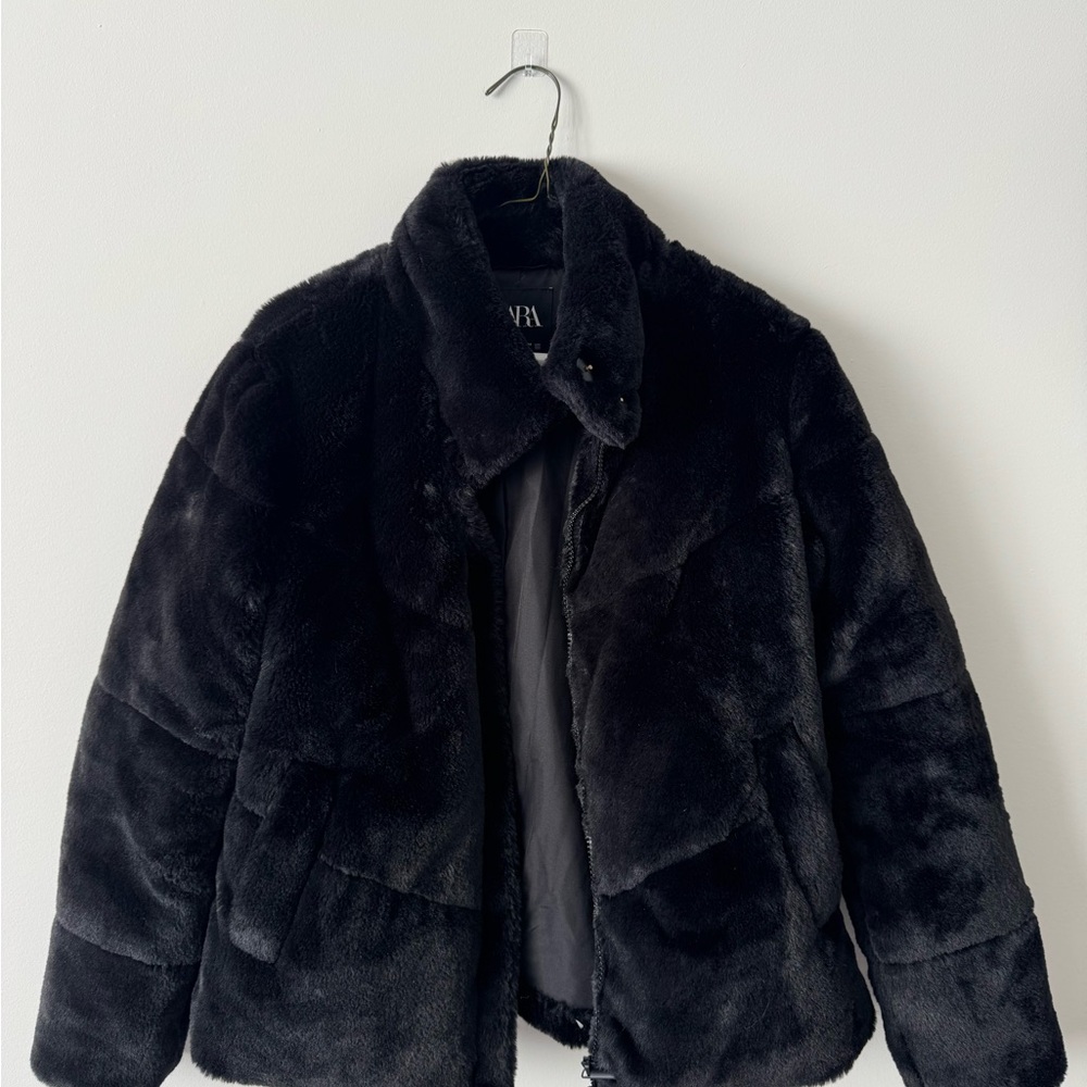 Zara Black Teddy Jacket